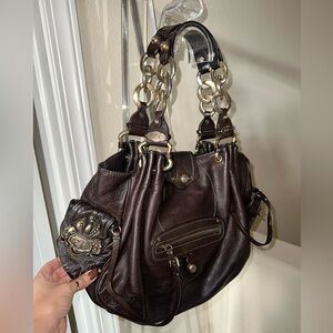 Authentic Rare Vintage Juicy Couture Real Leather Royal Chain Purse